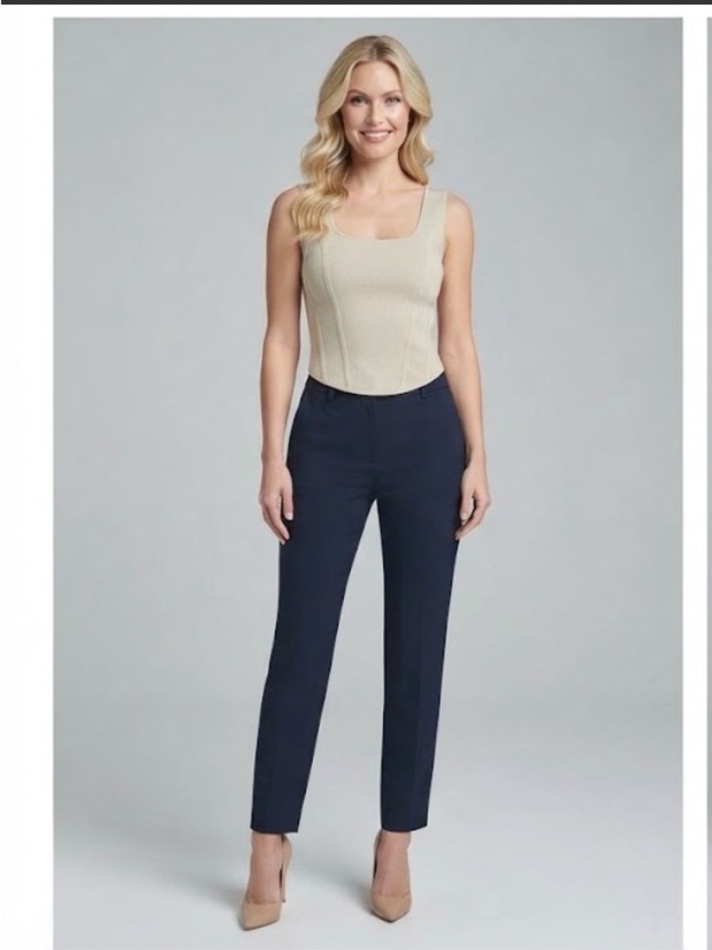 DKNY Corset Style cropped tank top